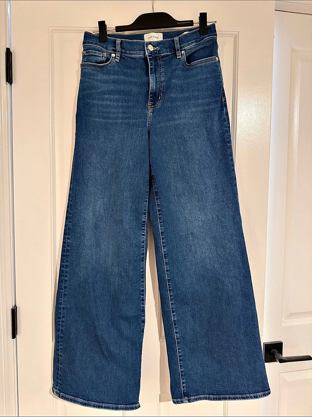 FRAME Le Palazzo High Waist Wide Leg Jeans Blue Waist 29